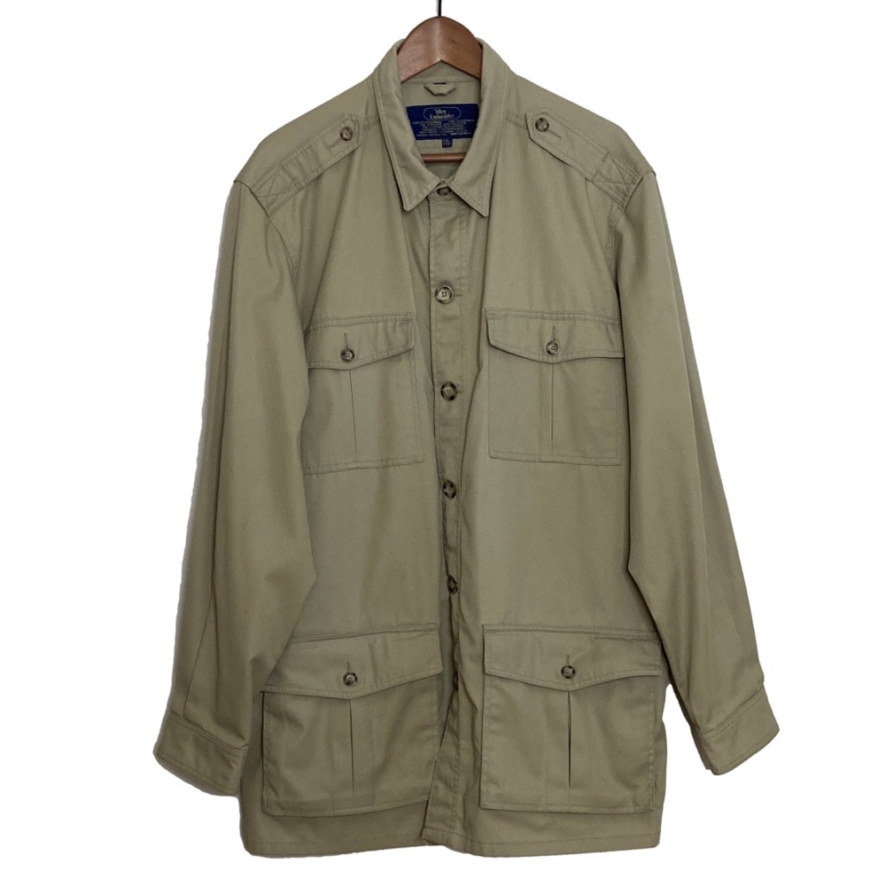 Vintage Tilley Endurables Jacket Mens XXL Beige Utility Travel Made in Canada